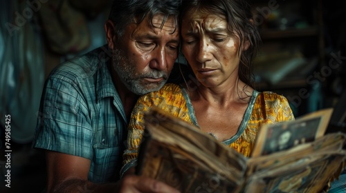 Man and Woman Looking at a Book