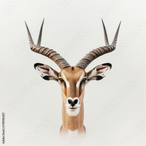 impala antelope isolated on white background