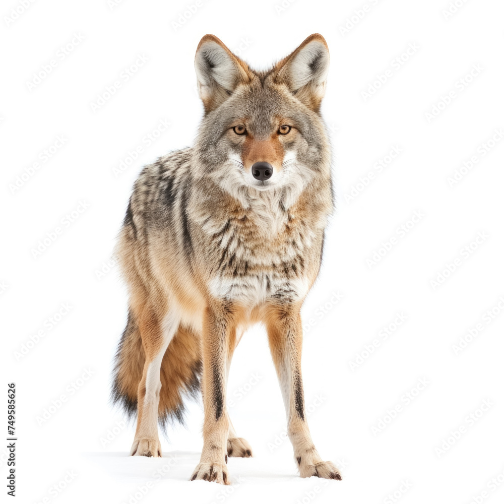 coyote isolated on white background 