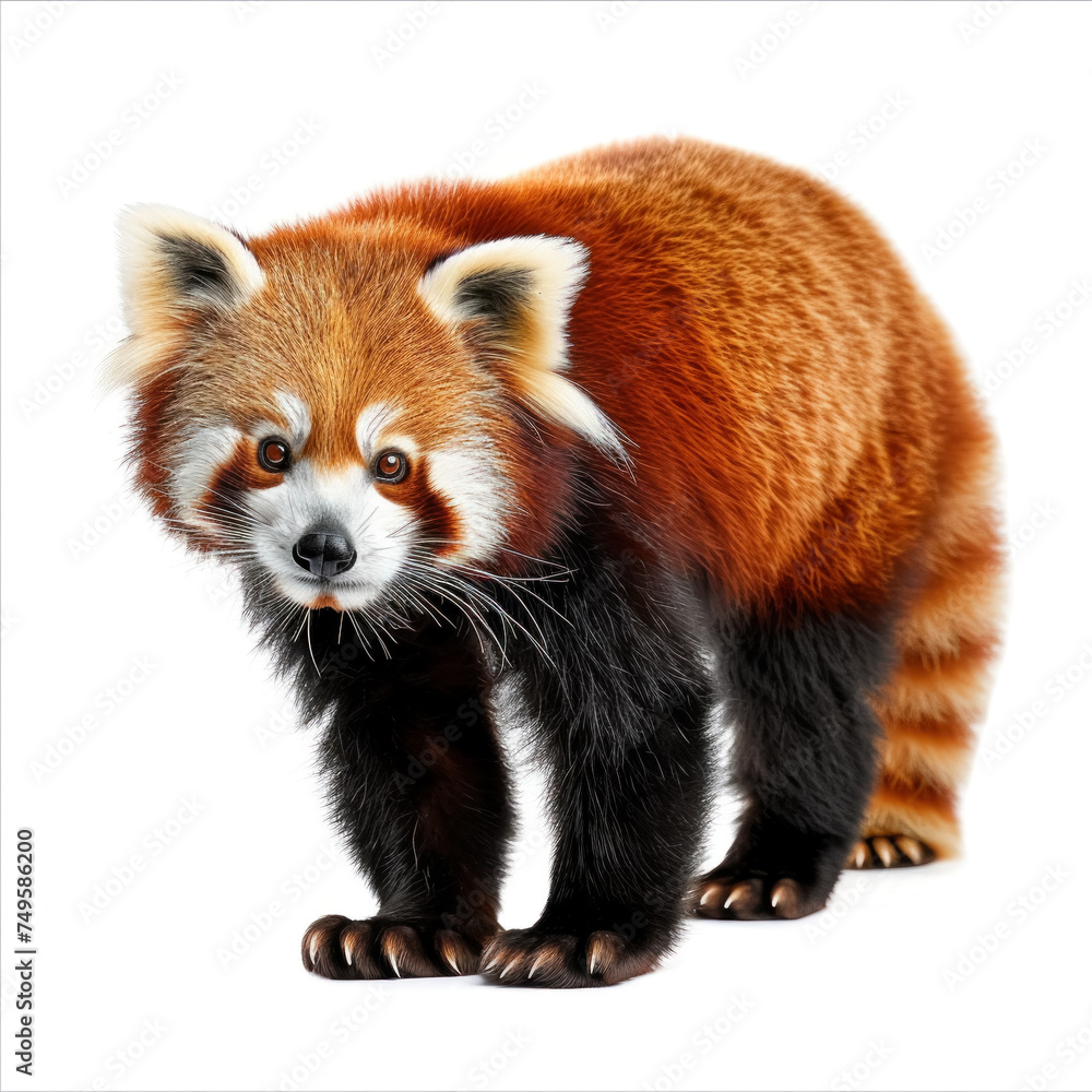red panda isolated on white red panda isolated on white