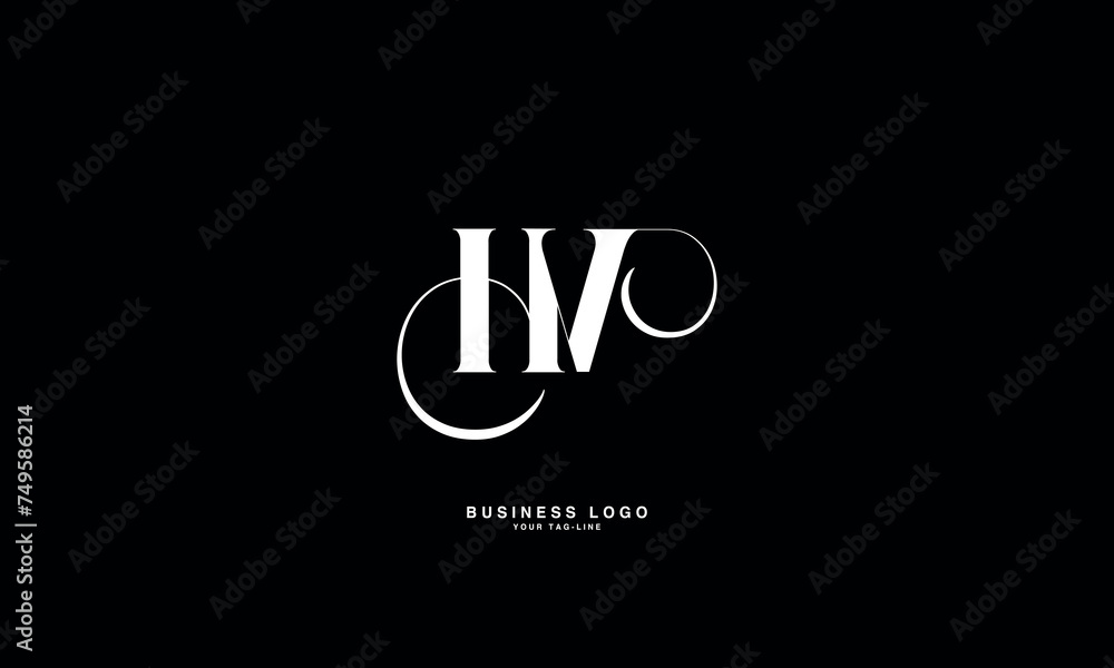 HV, VH, H, V, Abstract Letters Logo Monogram HV, VH, H, V, Abstract Letters Logo Monogram