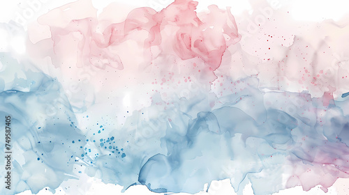 Fototapeta Naklejka Na Ścianę i Meble -  Abstract watercolor pastel background, pink and blue wallpaper with empty space