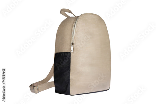 canvas backpack isolated on white background	