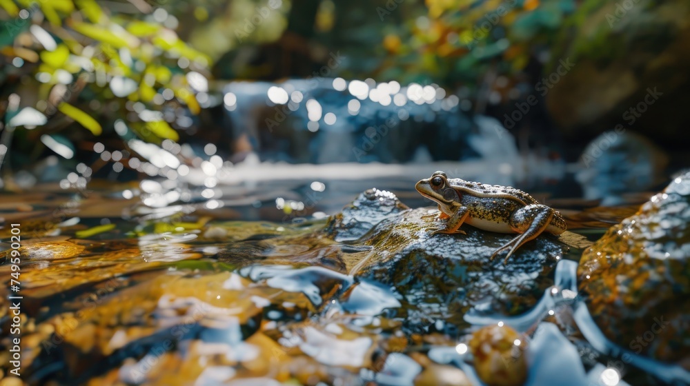 Fototapeta premium Close-up photos of animals in nature with beautiful blurred bokeh.