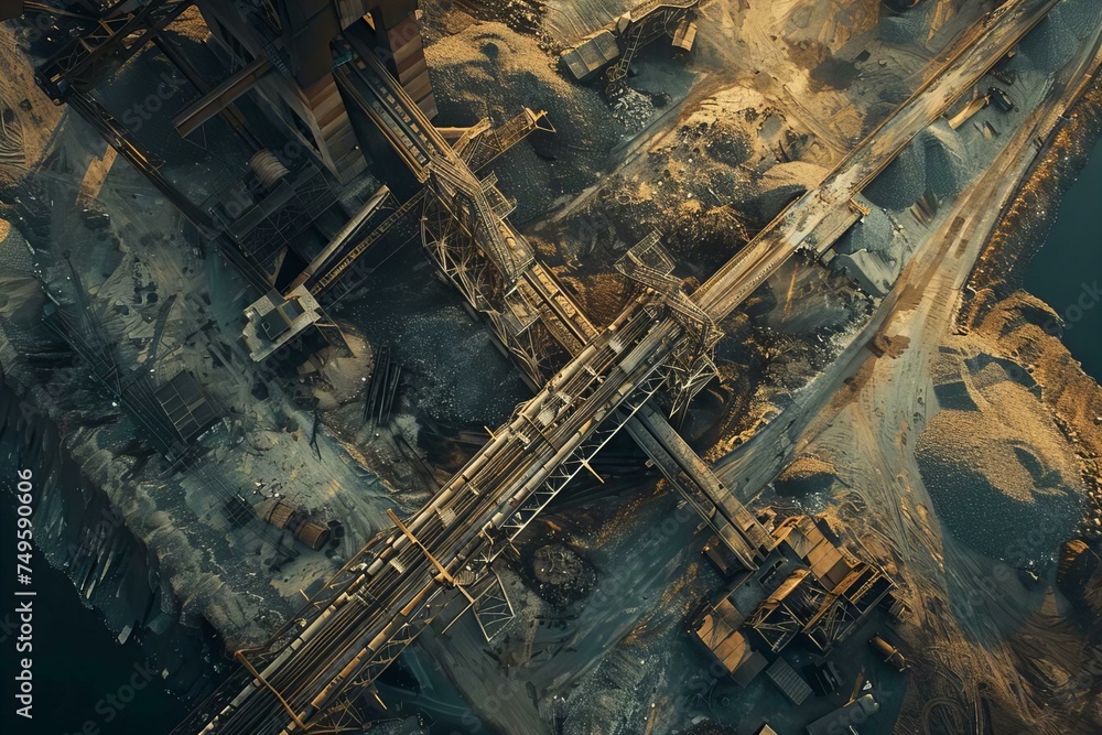 Overhead View of Coal Mine Overhead View of Coal Mine