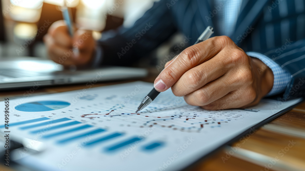 Business person signing a documents Business person signing a documents