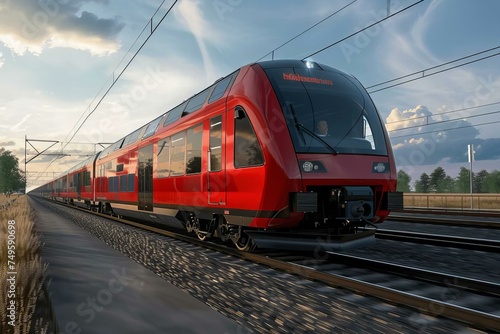 Red Train in Europe