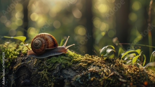 Photo of a snail as a background from nature, suitable for use as a background.