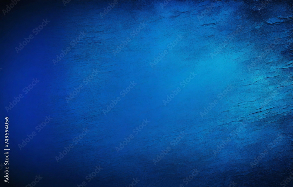 grunge background with effect, fiber bluish blue and dark blue dark background. Color gradient. Light spot. Matte, shimmer. Brushed, rough, grainy, rough surface for placing products and websites, art