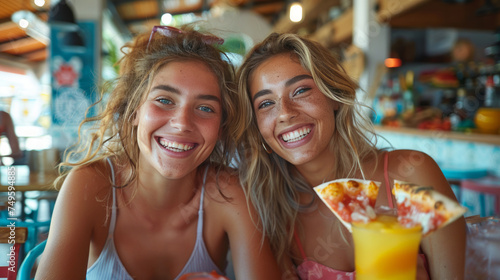 Man and Woman Sitting at Table With Pizza