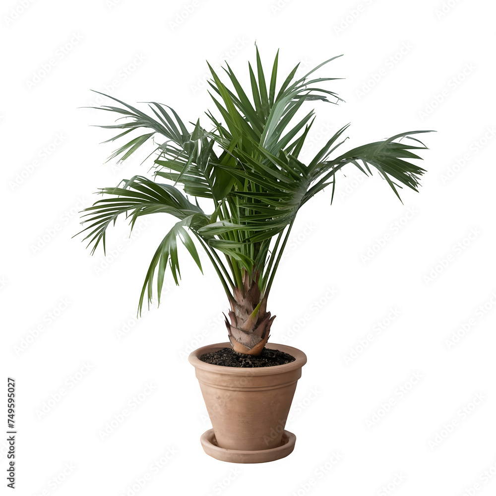 ponytail palm in a pot, isolated, white background ponytail palm in a pot, isolated, white background