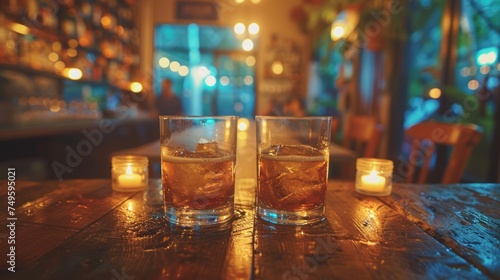 Man and Woman Sitting at a Bar