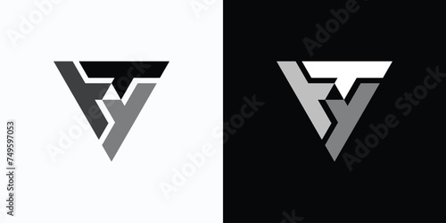 Vector logo design of three initials T rotating geometric triangle shape with modern, simple, clean and abstract style.