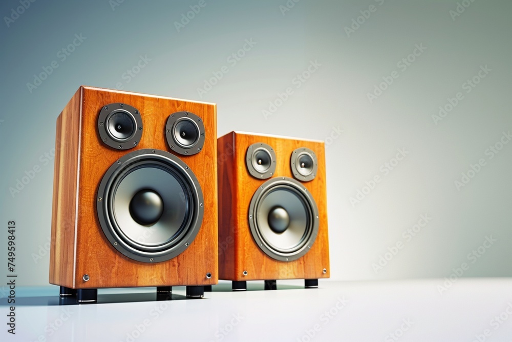 speakers on a white background speakers on a white background