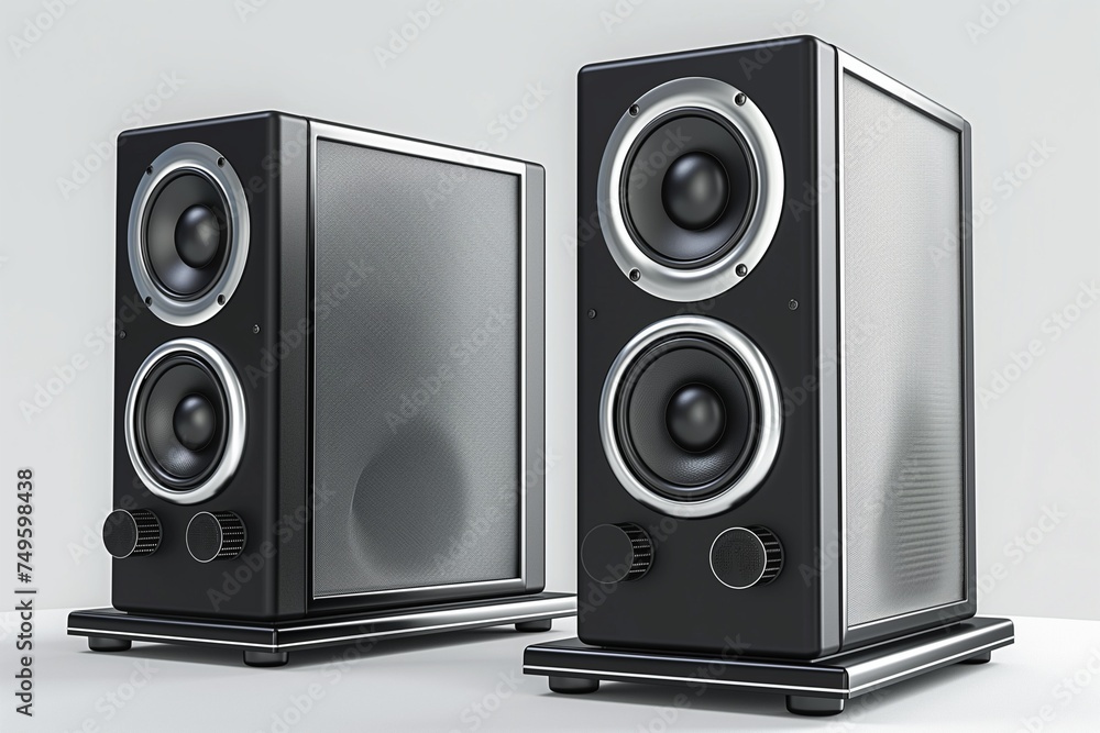 speakers isolated on white background speakers isolated on white background