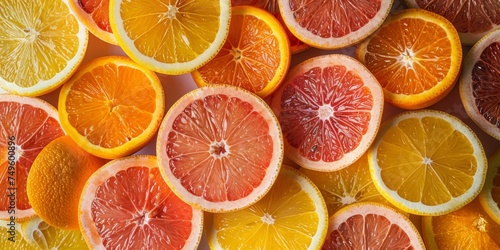 sliced citrus texture Generative AI