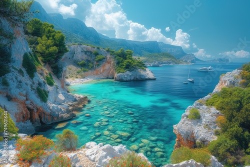 Bright spring view of the Island in Greece. Splendid morning scene. Beauty of nature concept background. Vacation time © Irina Mikhailichenko