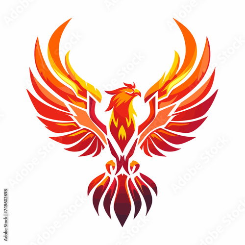 Fire bird phoenix esport vector logotype, logo phoenix, icon phoenix, sticker phoenix, symbol phoenix, emblem phoenix, eagle