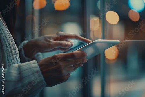 Person Holding Tablet for Business Purposes