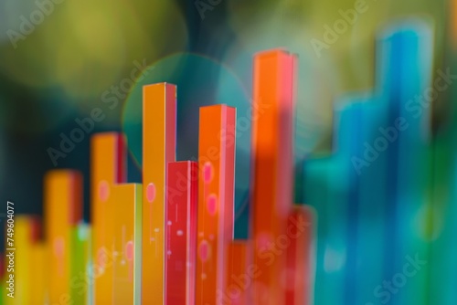 Vibrant Multicolored Structure With Blurry Background