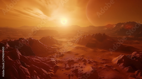 red Martian landscape 