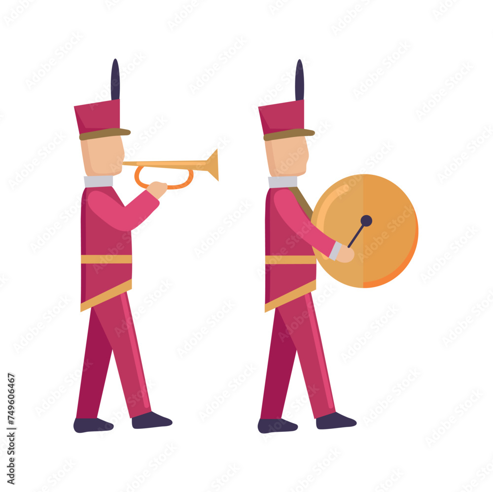 Marching band icon clipart avatar logotype isolated vector illustration ...