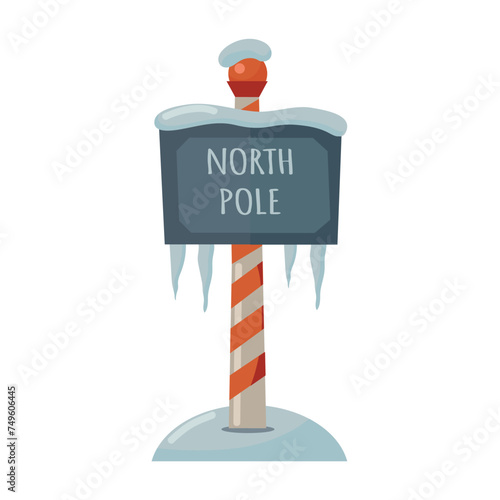 North pole sign icon clipart avatar logotype isolated vector illustration
