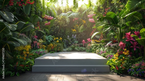 Lush Garden Filled With Flowers and Plants