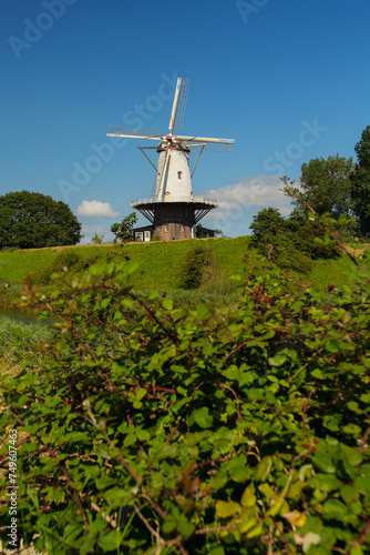 Landscape with a windmill,  in Veere, the Netherlands