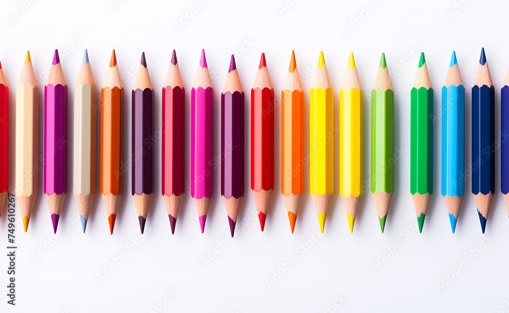 Color pencils isolated on white background Color pencils isolated on white background
