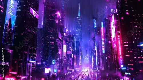 Futuristic city glows with soft hues  complemented by the sleek design of hovering vehicles above the vibrant skyline. Resplendent.