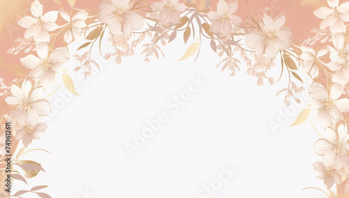frame floral background, gold, pink, soft, romantic, floral, blush, border, frame, invite, announcement