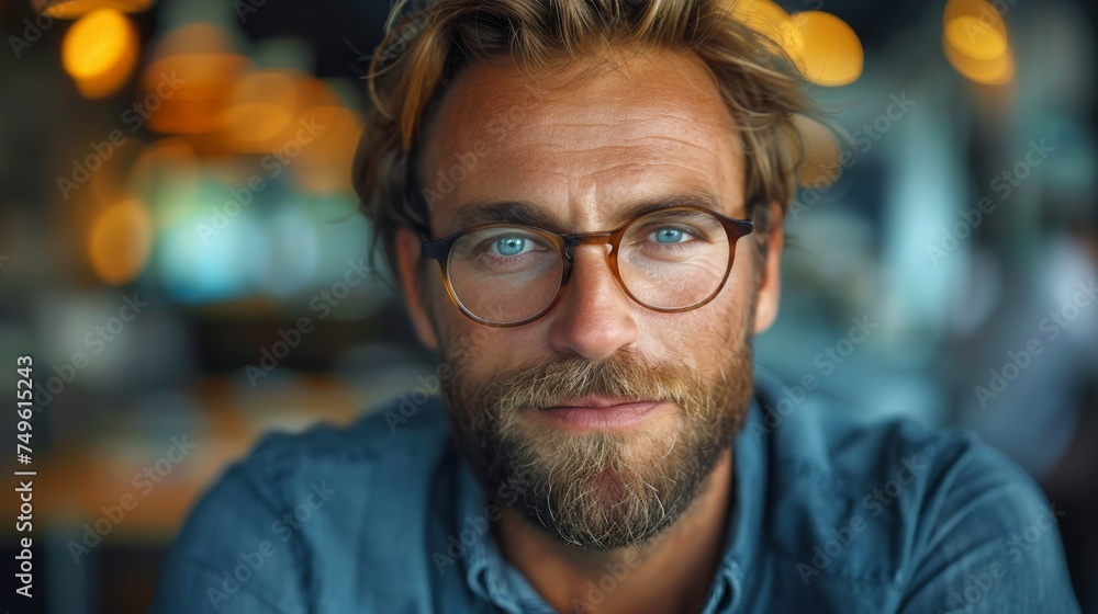 Close-Up Portrait of a Bearded Person Close-Up Portrait of a Bearded Person