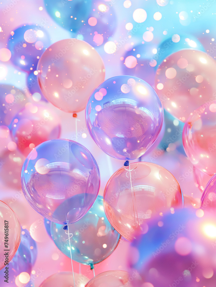 Holographic balloons - party concept Holographic balloons - party concept