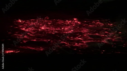 glowing coals in the grill, fire place, flame