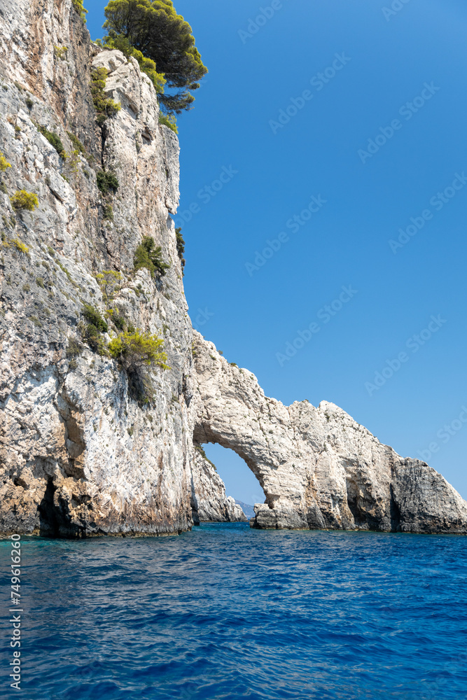Beautiful view of the rocky arch in the sea.