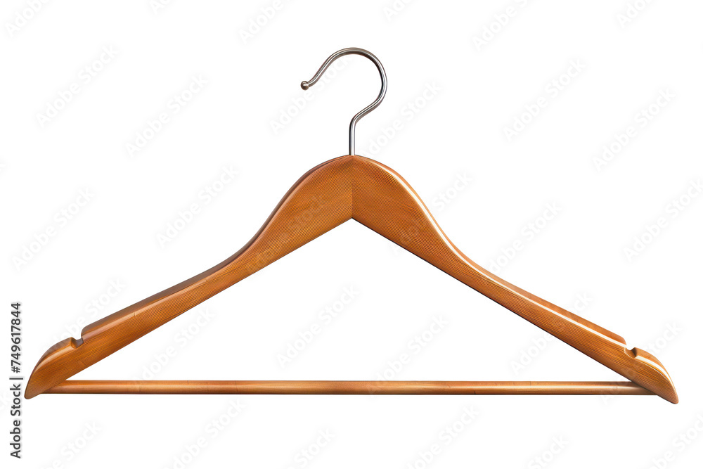 Classic wooden clothes hanger, cut out - stock png. Classic wooden clothes hanger, cut out - stock png.