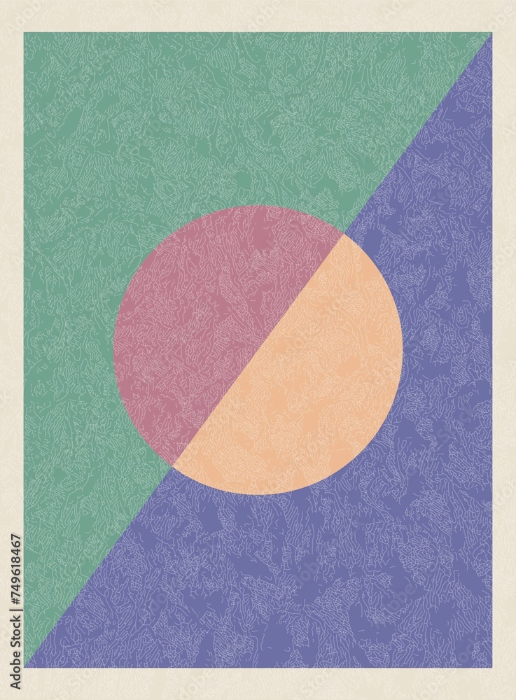 Flat poster. Modern geometric abstract pattern with simple geometric shapes and basic colorful shapes. For use in posters, web design, brand presentations, album printing, fashion textures and more.. Flat poster. Modern geometric abstract pattern with simple geometric shapes and basic colorful shapes. For use in posters, web design, brand presentations, album printing, fashion textures and more..