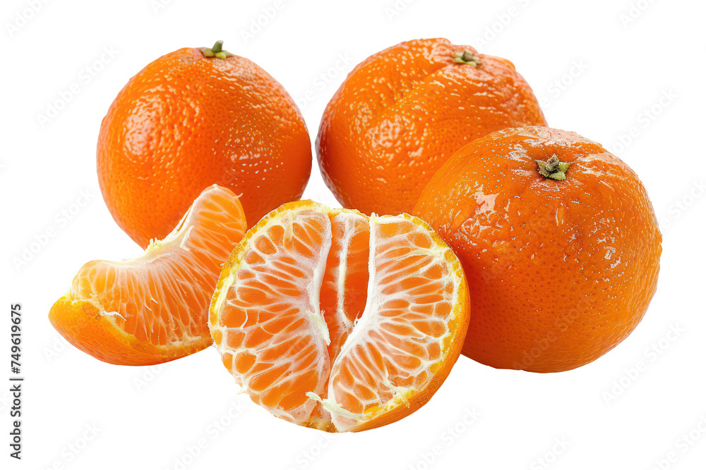 Fresh oranges with slices, cut out - stock png. Fresh oranges with slices, cut out - stock png.