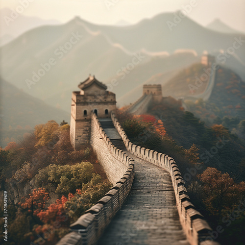 Autumnal Hues at the Great Wall of China - Scenic Landscape Photography
