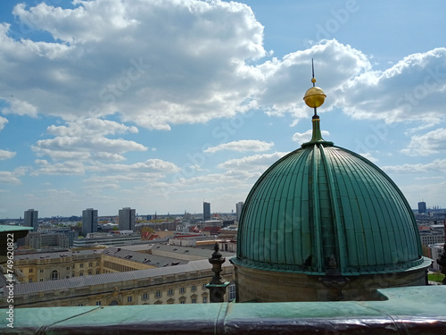 The view from the Berlin Dom observation deck. Aerial view of Berlin, Germany.