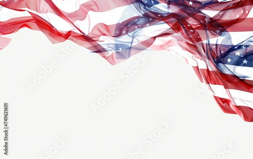 Flag of Patriotism National Pride Isolated on White Background.