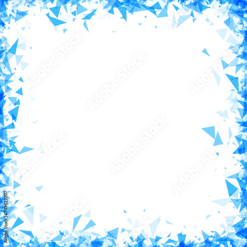 Abstract Blue Triangle Cascade
