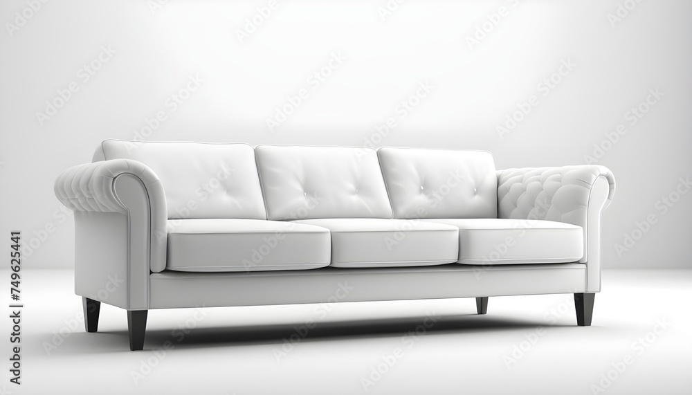 Fototapeta premium White sofa isolated on white