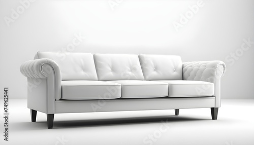 White sofa isolated on white © Lied