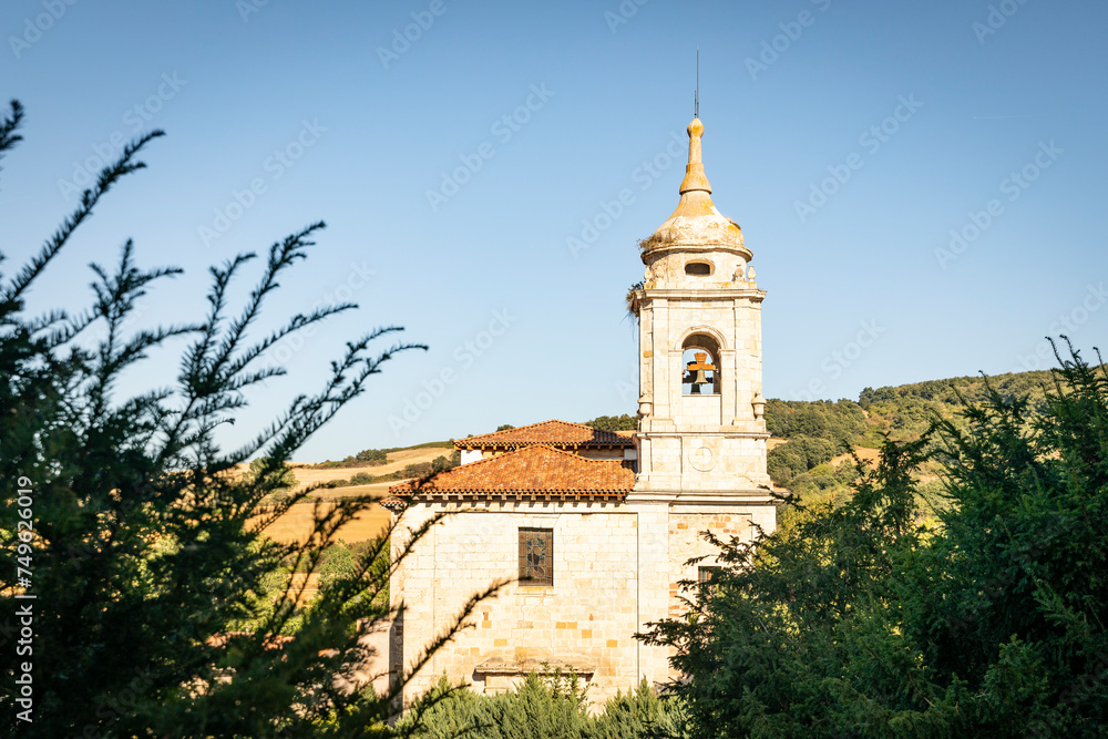Church of Santiago Apostle in Villafranca Montes de Oca, province of Burgos, Castile and Leon, Spain