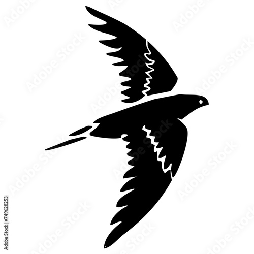 black bird logo icon isolated