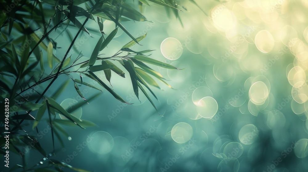 Blurry Bamboo Tree - obrazy, fototapety, plakaty 
