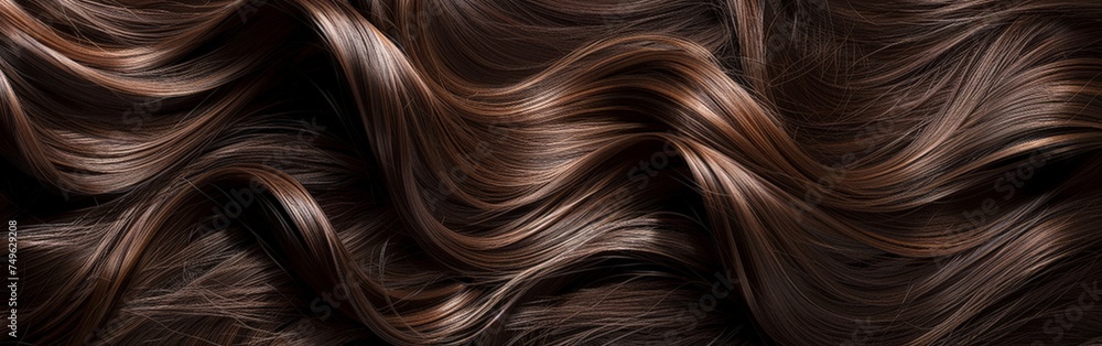 Close-Up of Wavy Brown Hair Close-Up of Wavy Brown Hair