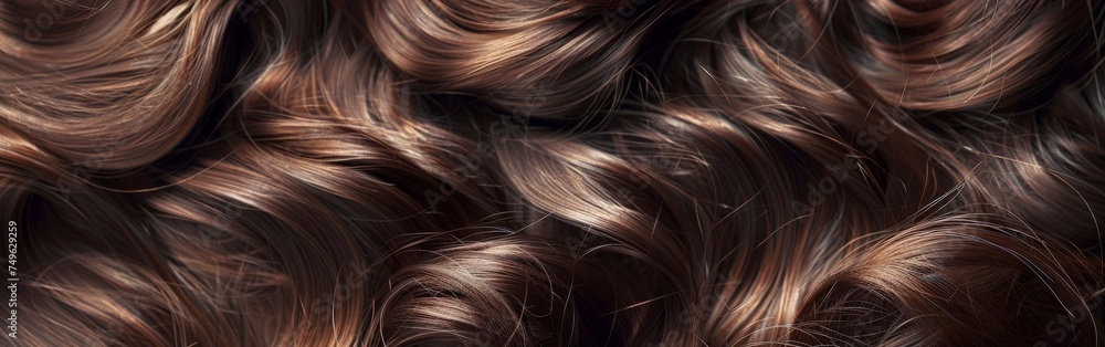 Naklejka premium Close-Up of Wavy Hair